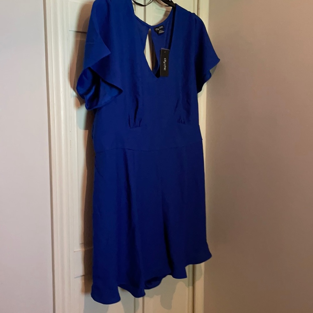 City Chic - Cobalt blue romper